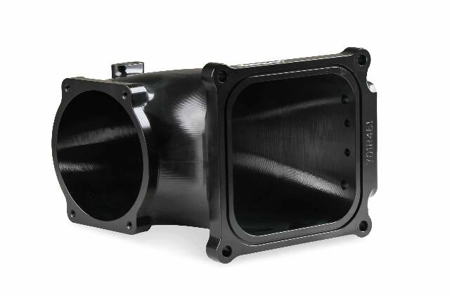 Holley EFI Billet 4500 EFI Throttle Body Intake Elbow-LS- Black Finish - 300-253BK