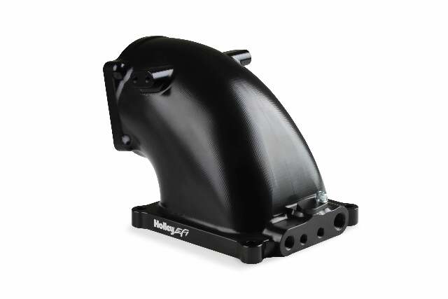 Holley EFI Billet 4500 EFI Throttle Body Intake Elbow-LS- Black Finish - 300-253BK