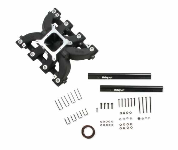 Holley Single Plane EFI Split-Design Intake Manifold GM LS3/L92 Black 300-290BK