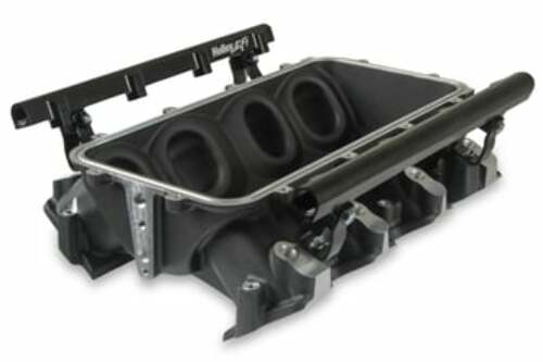 Holley EFI Lo-Ram Manifold Base and Fuel Rails Single Fuel Injector GM LS3/L93 300-670BK