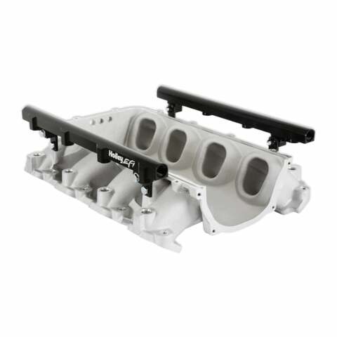 Holley EFI Lo-Ram Manifold Base &Port Inject Fuel Rail-Gm Gen V Lt-Front-Feed-Satin-300-713