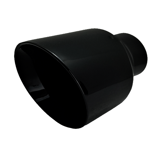 3" IDX5"X8" Double Wall Slant Cut Stainless Gloss Black Exhaust Tip 3080BK