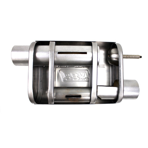Universal 2-1/2 Varitune Adjustable Muffler Double Offset (439 Stainless)-31015 for Ford Mustang