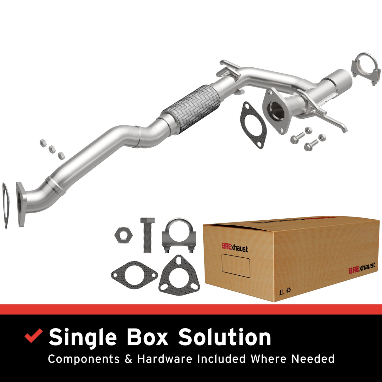 2014-2017 Jeep Cherokee Direct-Fit Front Pipe Kit 107-0276 stainless steel