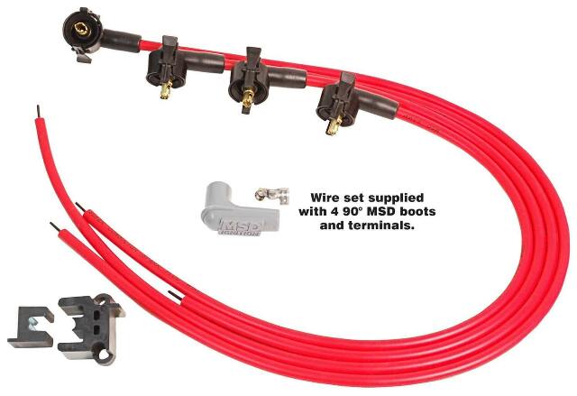 Super Conductor Spark Plug Wire Set, 4 Cylinder Midget - 31689