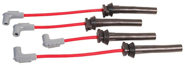 MSD spark plug wire set red rubber RED-02-04-MINI-COOPER-1-6L-32879