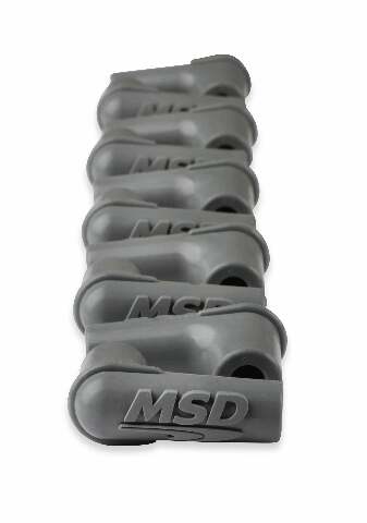 MSD spark plug wire set BOOTS-90-DEGREE-LOGO-SPARK-PLUG-GRAY-SILICONE-50EA-34514