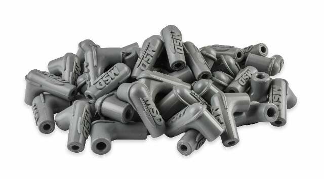 MSD spark plug wire set BOOTS-90-DEGREE-LOGO-SPARK-PLUG-GRAY-SILICONE-50EA-34514