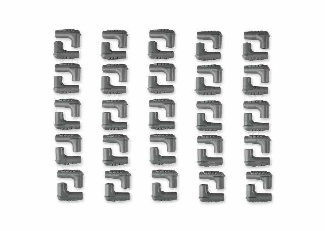 MSD spark plug wire set BOOTS-90-DEGREE-LOGO-SPARK-PLUG-GRAY-SILICONE-50EA-34514