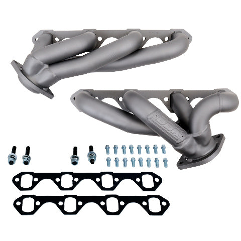 Fits 1987-95 Ford F150 302 1-5/8 Shorty Exhaust Headers (Titanium Ceramic)-3510 for 1987-1995 Ford F-150 ceramic coated polished