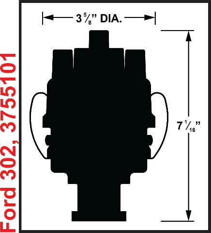 Ignition distributor for 1962-1980 Ford mallory-3755101-unilite-distributor-1962-80-ford-221-302