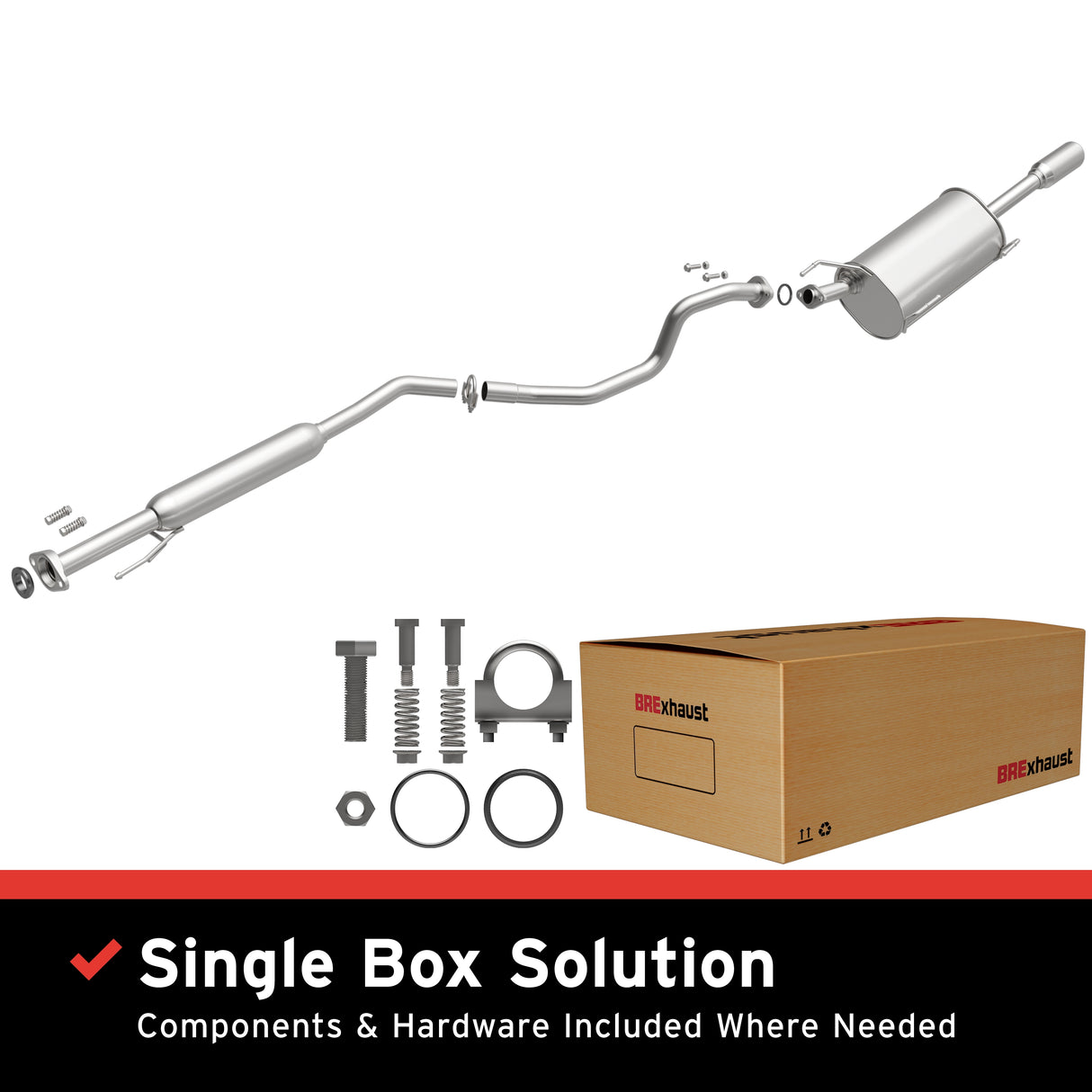 Fits 2013-2019 Nissan Sentra 1.8L Direct-Fit Replacement Exhaust System stainless steel