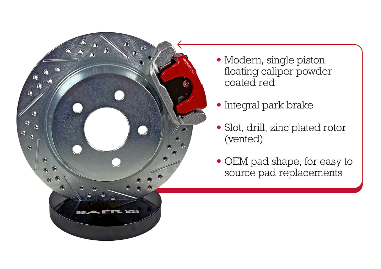 1963-1974 Chevrolet C10 Pickup Brakes 11.65" Classic Series Rear Brake Kit 4302575R stainless steel slotted