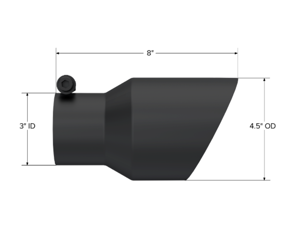 MBRP performance muffler T304 stainless steel black coated carbon fiber tip T5151BLK 4.5 inch inlet/outlet