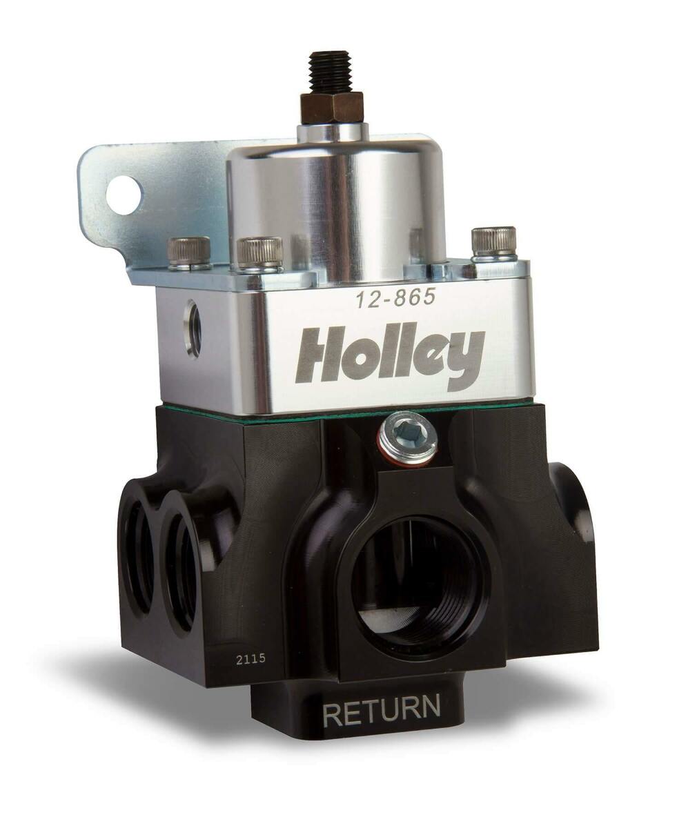 Holley 4 Port VR Series Fuel Pressure Regulator - 12-865 black aluminum