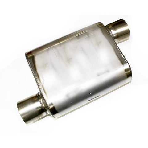 JBA Performance Muffler Chambered 3in Inlet Offset Offset Stainless - 40-301100