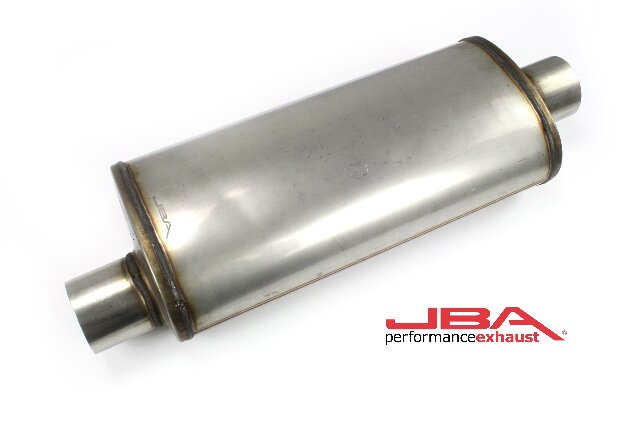 JBA Performance Muffler Chambered 3in Inlet Offset Center Stainless - 40-301800