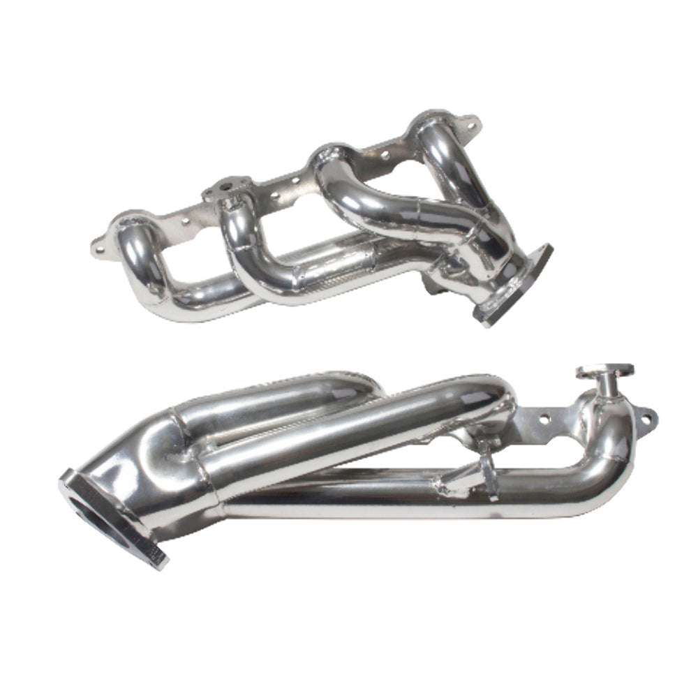 Fits 1999-2013 GM Truck/Suv 4.8L 5.3L 1-3/4 Shorty Headers-Silver-40050 ceramic coated polished