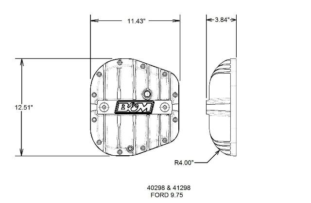 B&M Hi-Tek Aluminum Differential Cover for Ford 9.75-inch - 40298