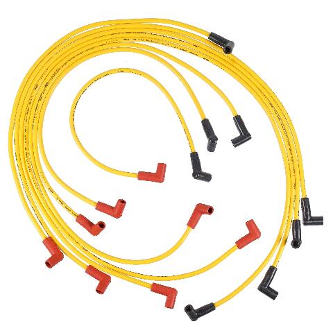 Super Stock Spark Plug Wires for 1974-1980 Chevy Corvette V8 yellow 8mm