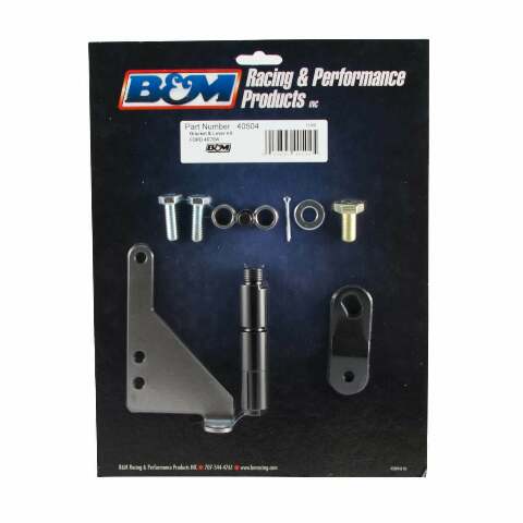 B&M Cable Bracket & Shift Lever Kit - Ford aluminum