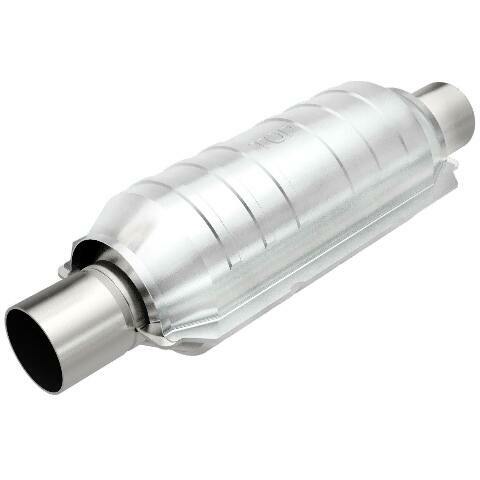 MagnaFlow universal catalytic converter 2.5 inch inlet/outlet stainless steel CARB compliant 418006