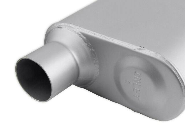 2-Chamber Muffler 42543-FM 2.50 Offset Inlet / 2.50 Offset Outlet performance muffler