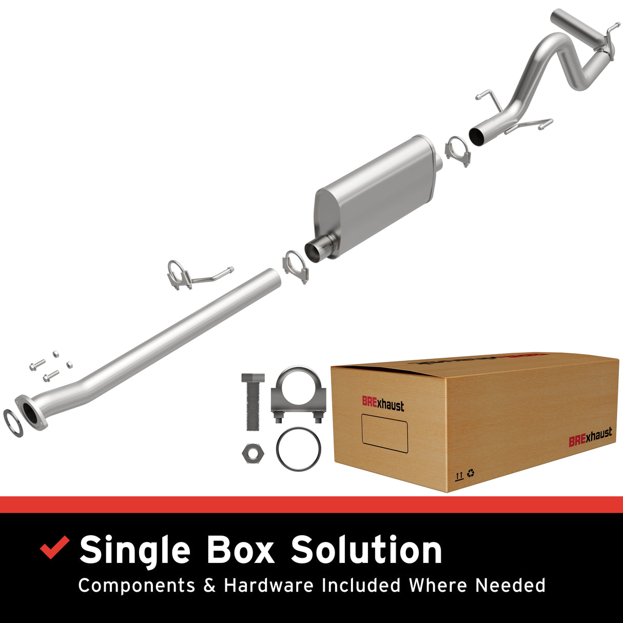 2013-2017 Toyota Tacoma Direct-Fit Replacement Exhaust System 106-0275 aluminized steel