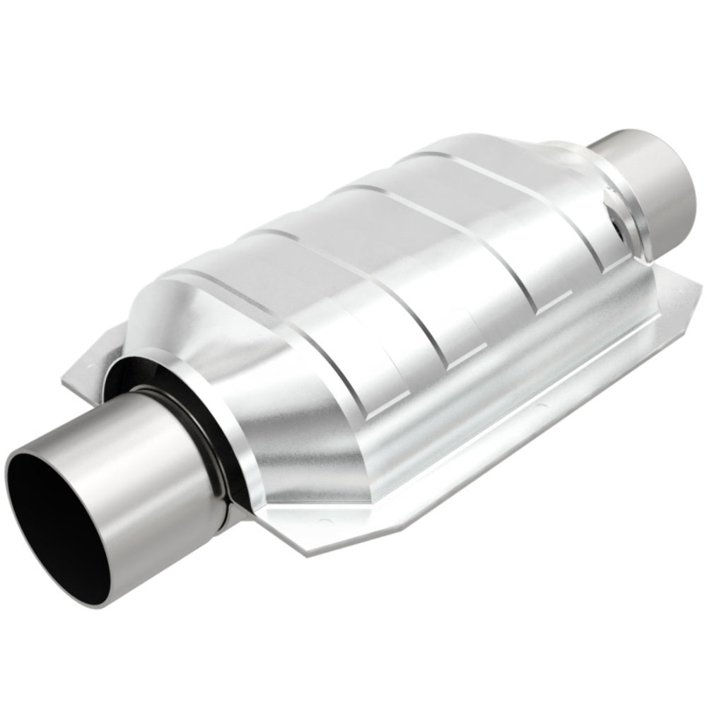 MagnaFlow universal catalytic converter 2.5 inch inlet/outlet stainless steel CARB compliant 441036