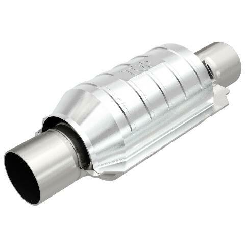 MagnaFlow universal catalytic converter 2.25 inch inlet/outlet stainless steel CARB compliant 441235