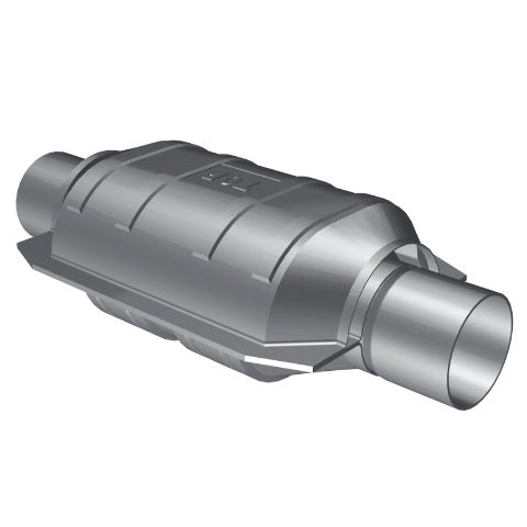 MagnaFlow universal catalytic converter 2.25 inch inlet/outlet stainless steel CARB compliant 444105