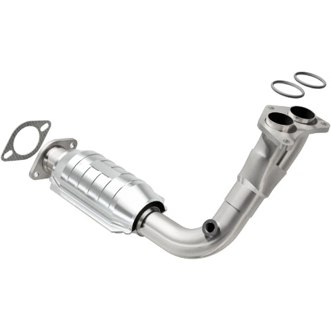 MagnaFlow direct-fit catalytic converter fits 1996-2002 Nissan Quest and 1996-1997 Mercury Villager, this and 1994-1998 Villager/Quest 3.0L stainless steel CARB compliant 447170
