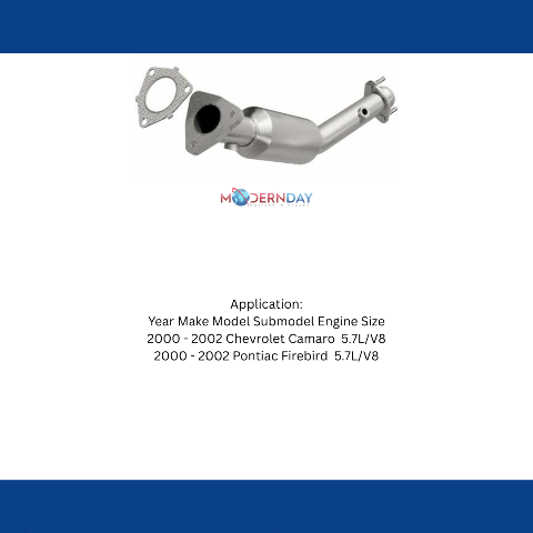 MagnaFlow direct-fit catalytic converter for 2000-2002 Chevy Camaro 5.7L stainless steel CARB compliant 4481489