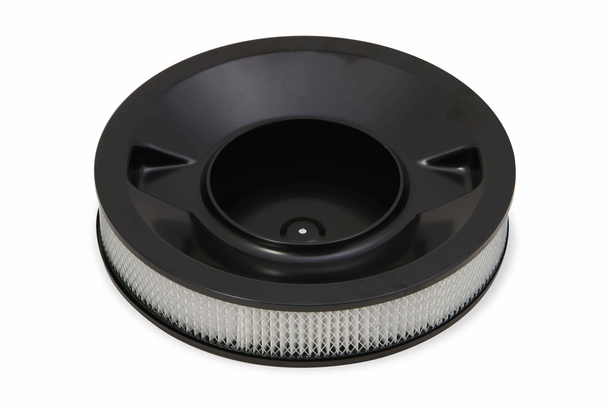 Holley 4500 drop-base air cleaner black w/3 paper filter - 120-4635