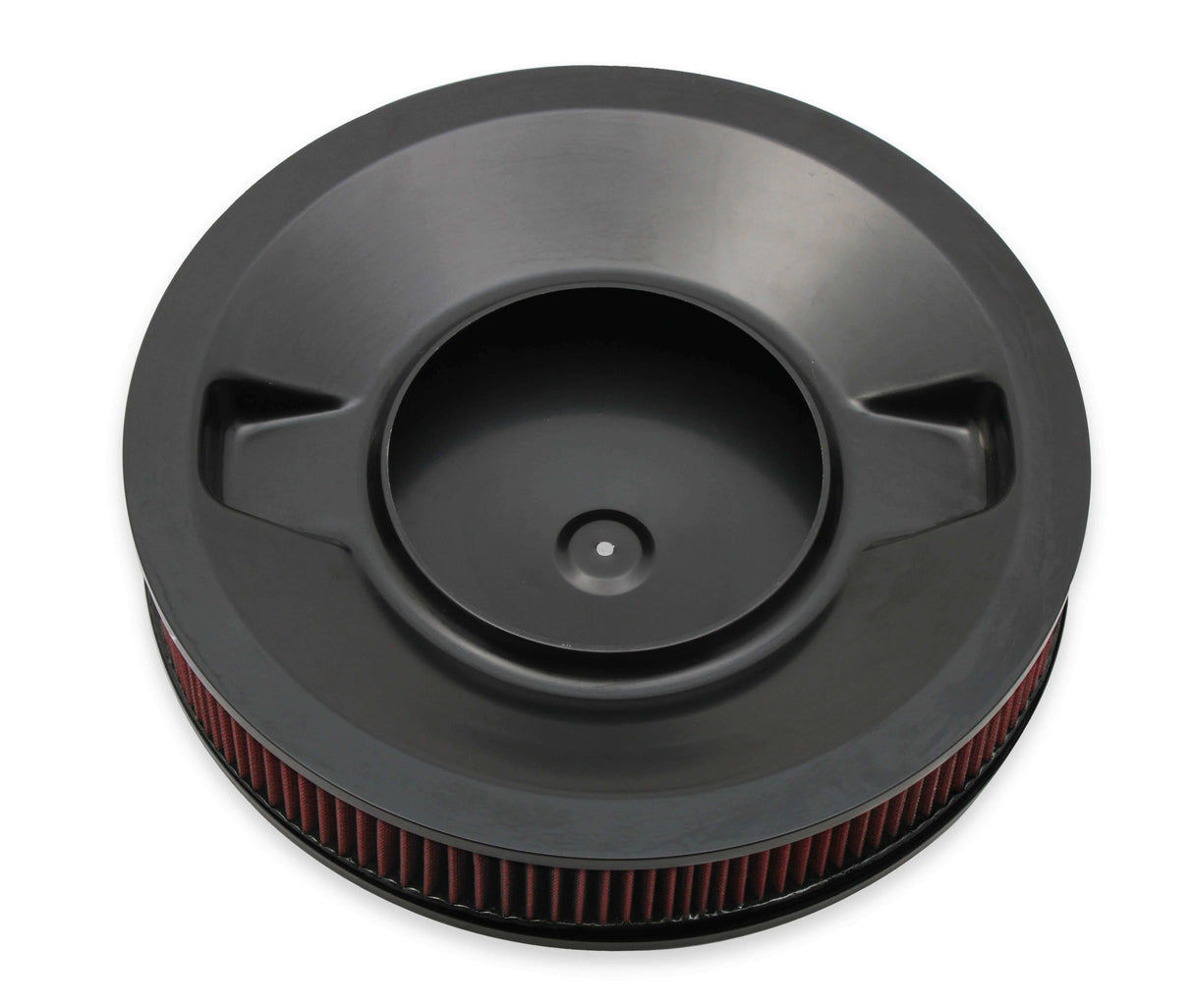 Holley 4500 drop base air cleaner black w/3 red washable gauze filter - 120-4630