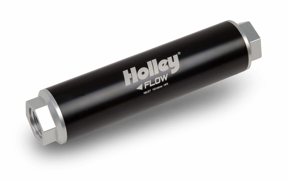 Holley 460 GPH VR Series Billet Fuel Filter - 162-577 black stainless steel aluminum
