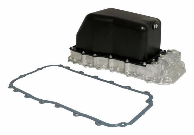 Aluminum Engine Oil Pan Kit - 4666153K steel black