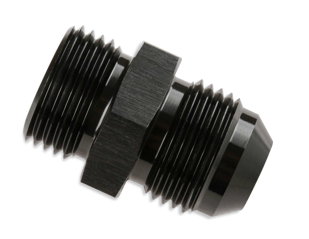 Mr. Gasket 8 AN to 3/4 16 O ring black BL aluminum 480008