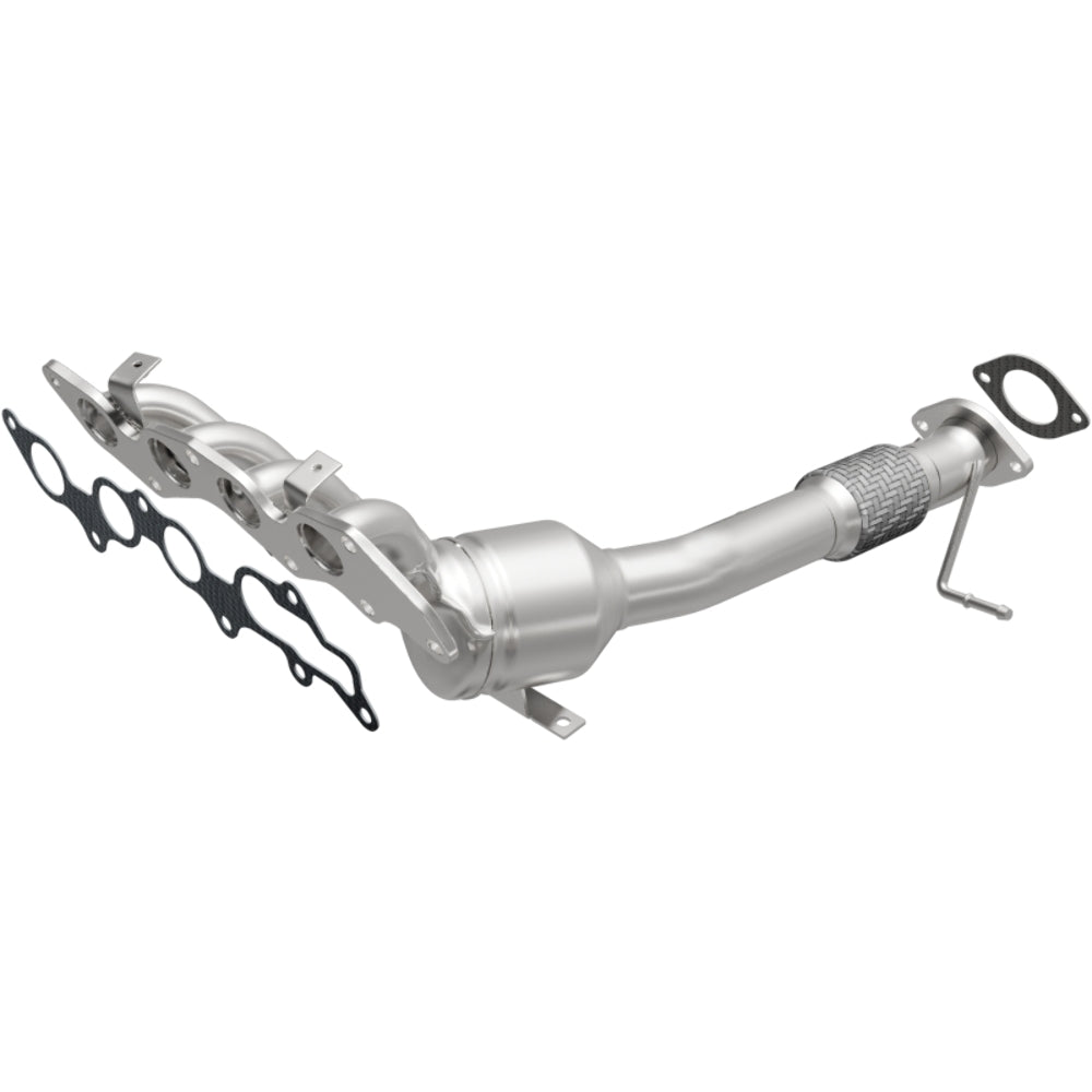 MagnaFlow direct-fit catalytic converter for 2007-2008 Mazda 2 inch inlet 2.3 inch outlet stainless steel CARB compliant OBDII 49345