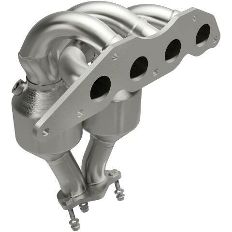 MagnaFlow direct-fit catalytic converter fits 2004-2012 Mitsubishi Galant and 2006-2012 Mitsubishi Eclipse. Hardware is included to eliminate the hassle of working with corroded fa