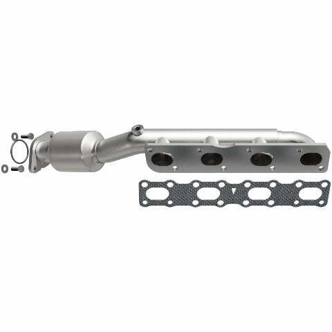 MagnaFlow direct-fit catalytic converter fits 2004-2015 Nissan Titan, 2005-2015 Nissan Armada, and more, this and 07 Titan 5.6L driver side manif 5.6L driver side stainless steel C