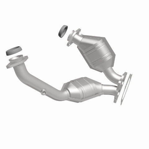 MagnaFlow direct-fit catalytic converter fits 2001-2005 Ford Explorer Sport Trac, 2001-2003 Ford Ranger, and more, this and 2001-2004 Explorer stainless steel CARB compliant OBDII