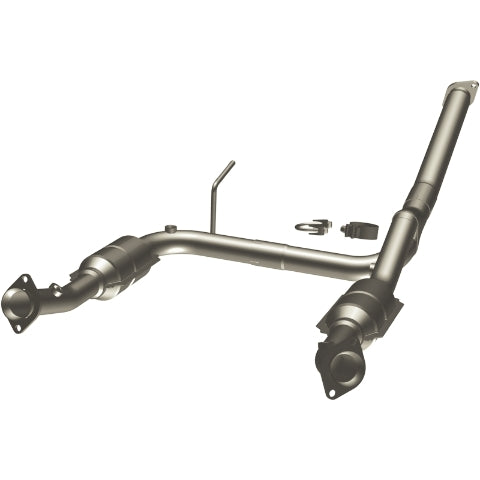 MagnaFlow direct-fit catalytic converter fits 2004-2005 Ford Explorer and Mercury Mountaineer and 05 Explorer 4.0 2/4wd 4 inch inlet/outlet stainless steel CARB compliant 49406