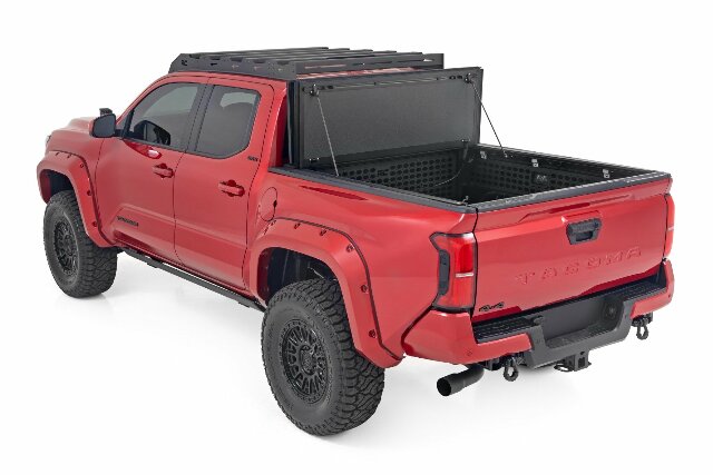 Fits Toyota Tacoma 2&4WD (2024) Hard Tri-Fold Flip Up Bed Cover; 5' Bed 49415551