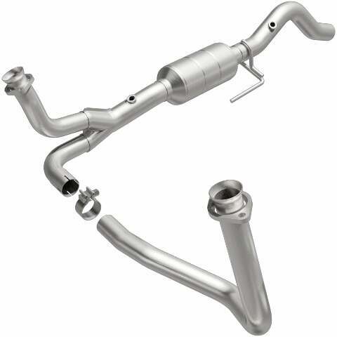 MagnaFlow direct-fit catalytic converter fits 2000 Dodge Durango 5.2L and 2000-2003 Dodge Durango 5.9L stainless steel CARB compliant OBDII 49473