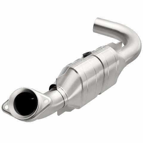 MagnaFlow direct-fit catalytic converter fits 2007-2008 Ford Expedition 5.4L and 2007-2008 Lincoln Navigator 5.4L driver side stainless steel CARB compliant OBDII 49498