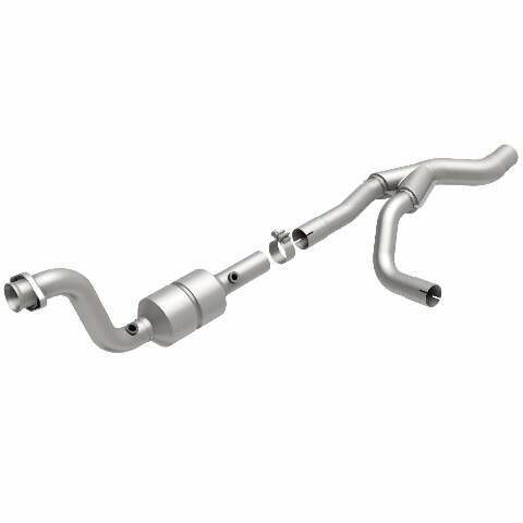 MagnaFlow direct-fit catalytic converter fits 2004 Durango 5.7L passenger side 5.7L passenger side stainless steel CARB compliant 49499