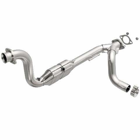 MagnaFlow direct-fit catalytic converter fits 2007-2009 Chrysler Aspen and Dodge Durango and 2007-2009 Durango 5.7 passenger side passenger side 5.7 inch inlet/outlet stainless ste