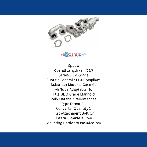 MagnaFlow direct-fit catalytic converter for 2006-2010 BMW M5 driver side stainless steel CARB compliant 49803