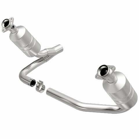 MagnaFlow direct-fit catalytic converter fits 2007-2009 Dodge Dakota and Mitsubishi Raider. Hardware is included to eliminate the hassle of working with corroded factory parts. Not